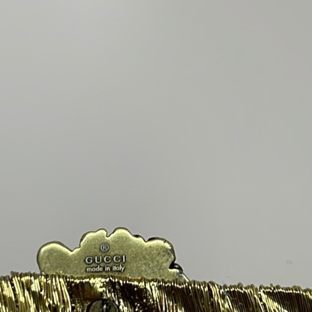 Gucci Gold Tone Lion Head GG Bracelet Charm - Picture 5 of 9